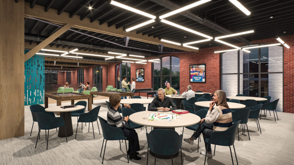 rendering of senior center in the st. charles senior and recreation center