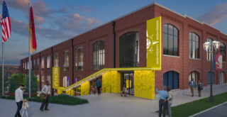 Exterior Rendering of the entrance to the St. Charles Rec and Senior Center
