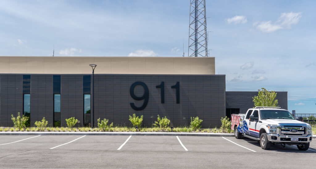 Exterior view of the Lincoln County 911 EOC Signage