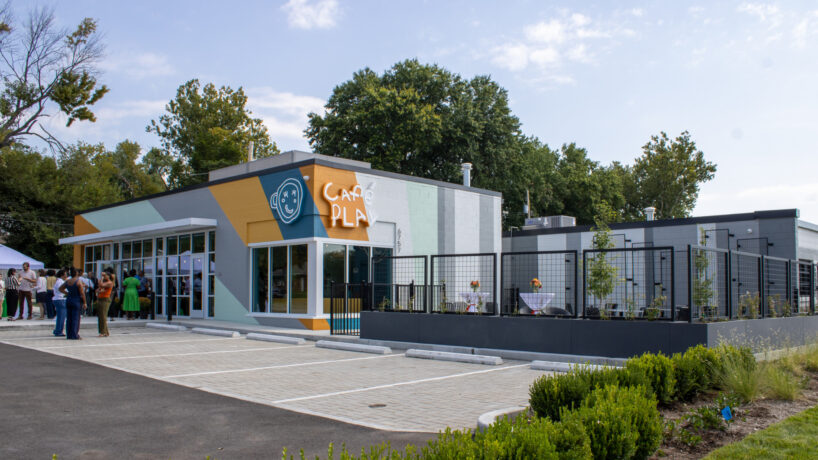 Exterior of Urban Sprout's new Cafe Au Play