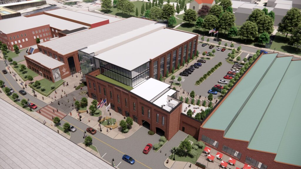 Aerial Render of the new St. Charles City Hall